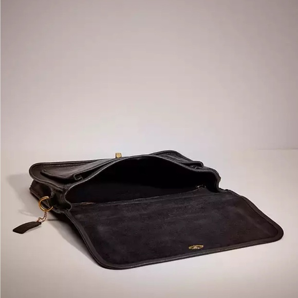 COACH A8C-5181 Black Vintage Colebrook Briefcase Top Handle Crossbody Laptop Bag - Picture 3 of 10